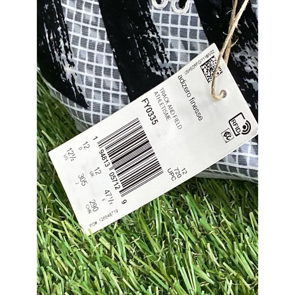 12.5 ADIDAS AdiZero Prime Finesse Black Sprint‎ Track Spikes Shoes Men 12.5 Tool